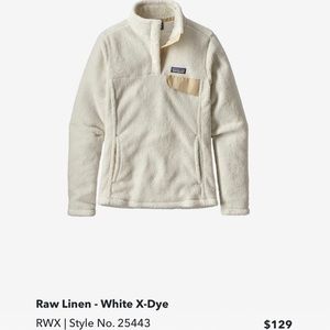 Cream Patagonia pull over